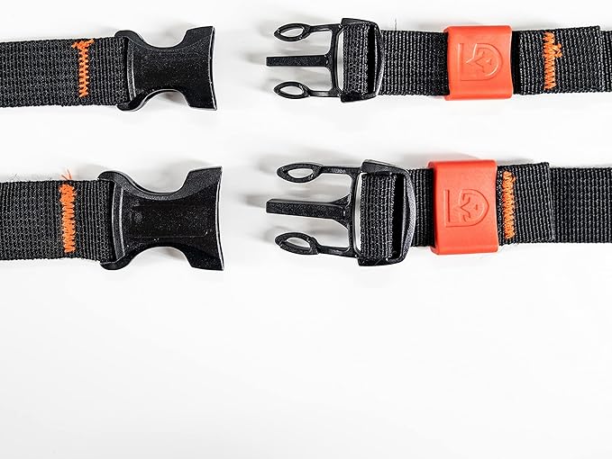 GEAR AID Utility Straps with Side-Release Buckle, Secure and Compress Camping, Biking, Hunting, Boating Gear, Multiple Sizes 1" x 24"