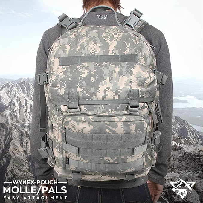 WYNEX Tactical Admin Molle Pouch, Medical EDC EMT Utility Bag Shell Design Attachment Pouches 1000D Nylon Hiking Belt Bags