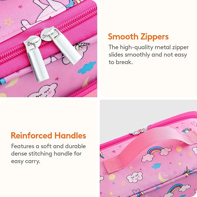 Lifewit Freezable Lunch Box, Insulated Reusable Lunch Bag with 2 Ice Packs, Mini Cooler Snack Bag for Bento Box for Salad, Sandwich, Snacks fo Men Women for Work, Pink 5L