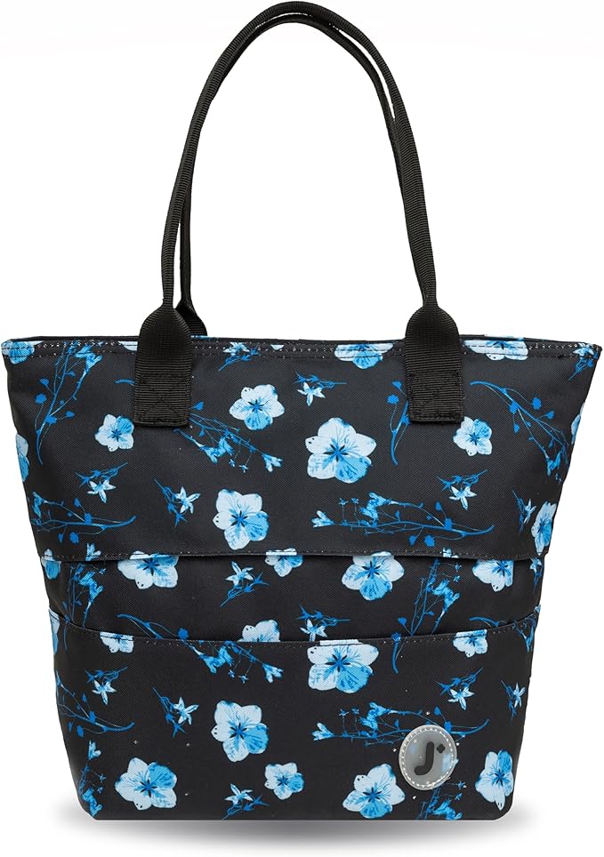 J World Lola Lunch Tote Bag Insulated Lunch-Box for Women & Teen Girls, Night Bloom