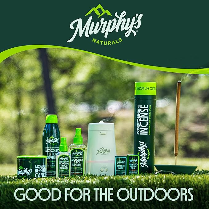 Murphy’s Naturals Mosquito Repellent Wipes, Plant-Based with Lemongrass & Rosemary Oil, Fast-Absorbing & Travel-Friendly, DEET-Free, 10 Wipes, 1-Pack