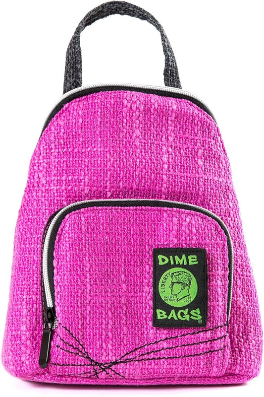 DIME BAGS - Club Kid Backpack - Stylish Mini Backpack with (Hemp Material, Magenta)