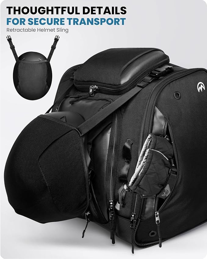 OutdoorMaster Boot Bag - Upgraded Ski Boots and Snowboard Boots Bag, Excellent for Travel with Waterproof Exterior & Bottom - for Men, Women and Youth, 55L