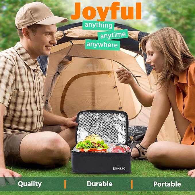 Cooler Bag - Small Insulated Lunch Bag for Adults, Women, Men - Leakproof Picnic Tote for Camping, Travel, Meal Prep - Bento Box