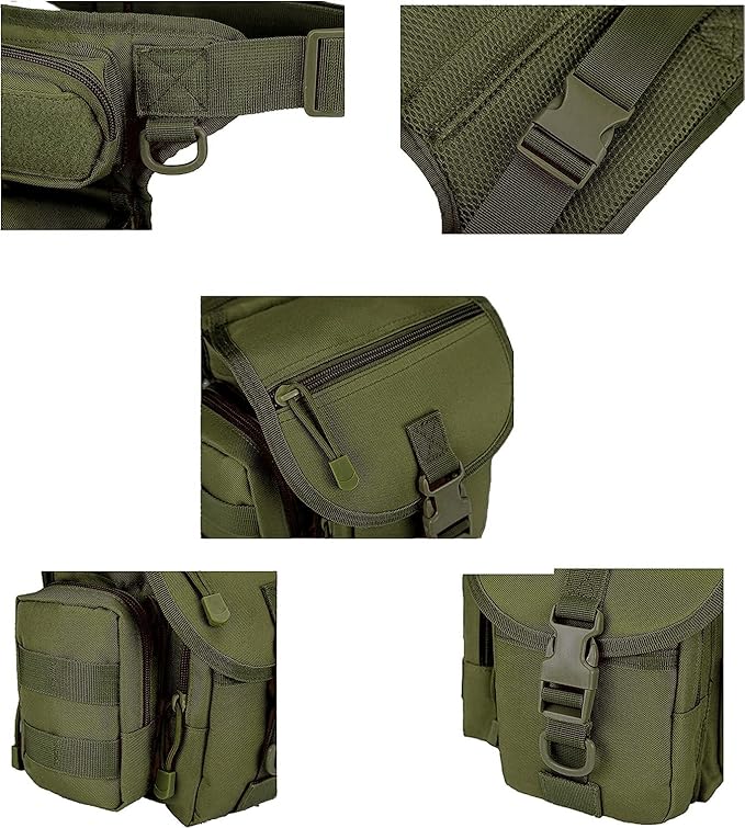Multi-Purpose Tactical Drop Leg Bag Tool Fanny Thigh Pack Leg Rig Military Motorcycle Camera Versipack Utility Pouch, Black/Coyote Tan/Army Green/Camouflage 7 Colors Available