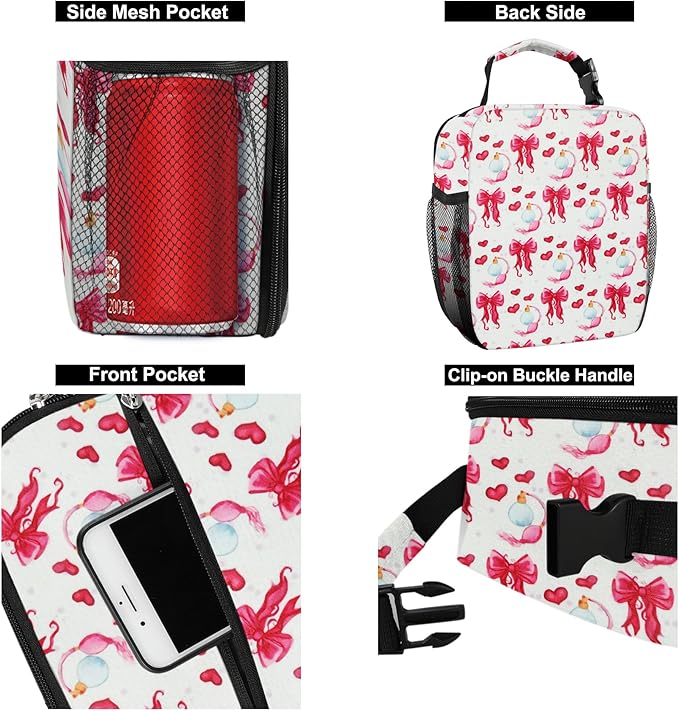 Lunch Box for Men & Women Durable Lunch Bag for Adults Reusable Small Lunchbox Bowknot