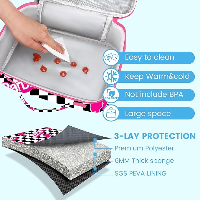 RLGPBON Kids Lunch Bag,Insulated Lunch Box for Girls Boys,Lunch Bag Toddler Teen,School Daycare Cute Travel bags