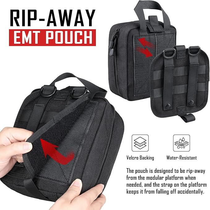 First Aid Bag Empty Medical Ifak Pouch Molle EMT Pouches Rip-Away Tactical Military Trauma Emergency Medic Bag