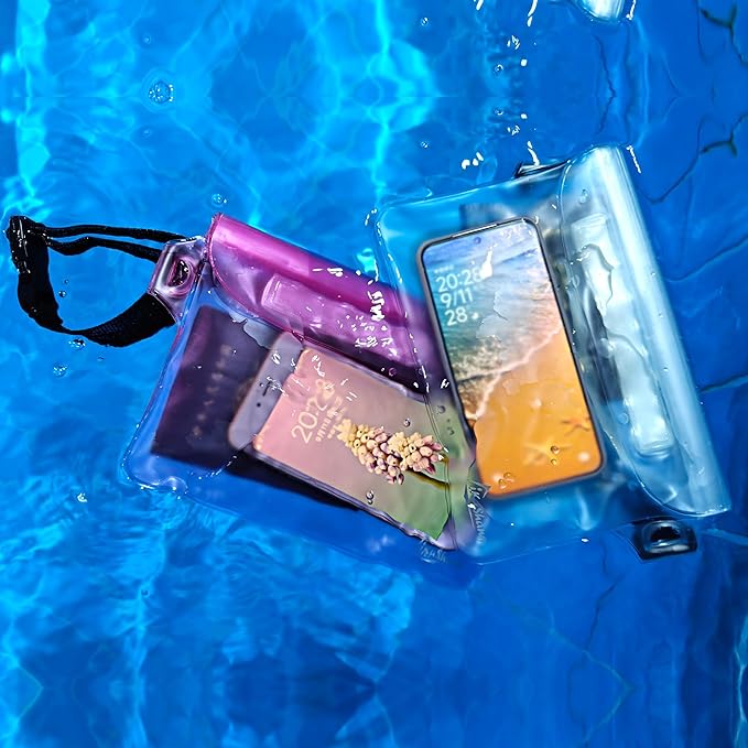 Waterproof Fanny Pack, Waterproof Pouch for Phone Passport Wallet Purse for Swimming Boating Fishing Diving Beach