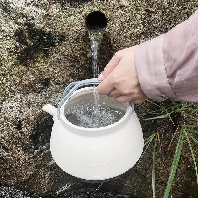 Portable Collapsible Camping Kettle, Coffee Pot for Hiking, Travel and Outdoors, 1.5L