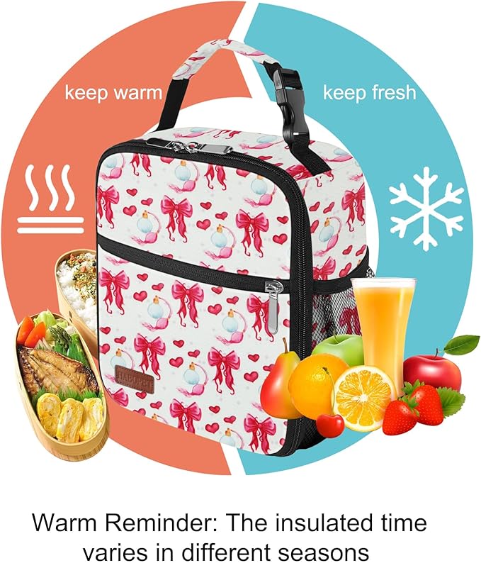Lunch Box for Men & Women Durable Lunch Bag for Adults Reusable Small Lunchbox Bowknot