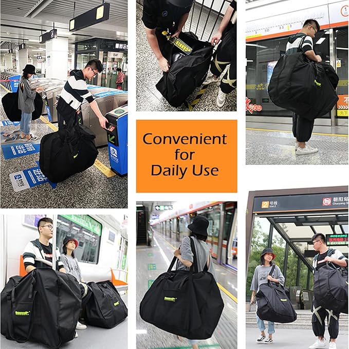 Rhinowalk 20/26inch Folding Bike Bag Waterproof Biycle Travel Case Carrying Case Outdoors Bike Transport Bag for Car Train Air Travel