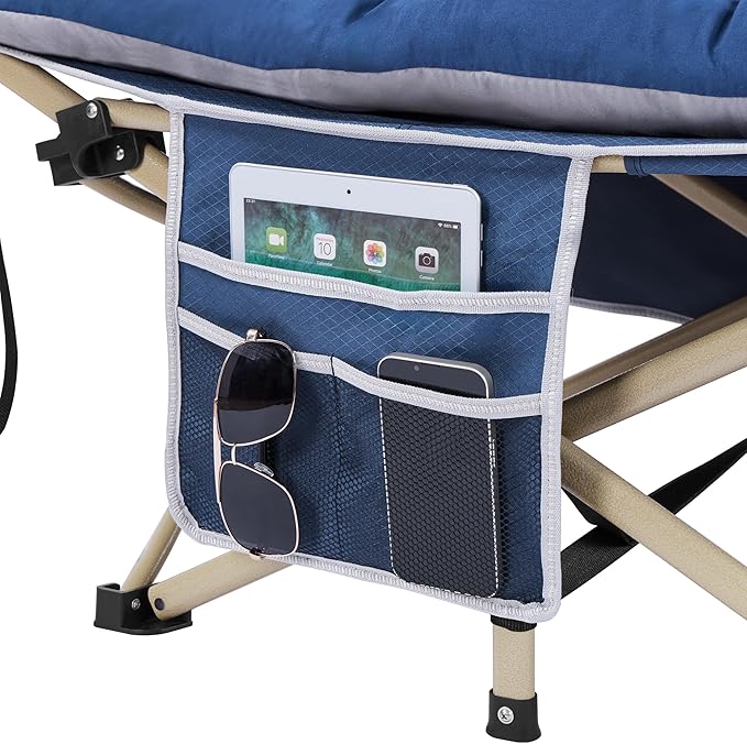 Yaheetech Folding Camping Cot Portable Outdoor Bed for Adults w/Mat & Storage Bag & Carry Bag, Heavy Duty Cots for Outdoor Travel & Office/Home Nap