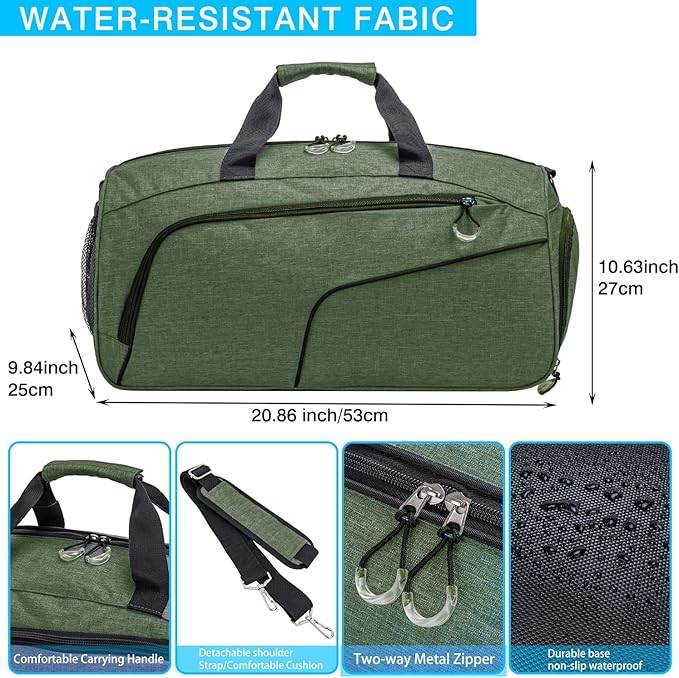 Sports Small Gym Bag for Men and Women Travel Duffel Bag Workout Bag with Shoes Compartment