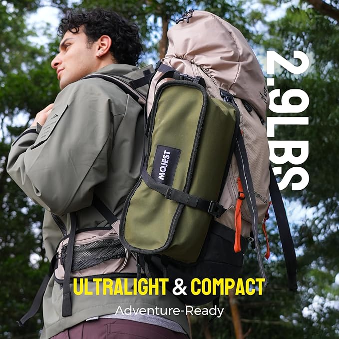 Portable Camping Chair – Compact Lightweight Folding Chair for Adults, Supports 330 lbs – Ideal for Backpacking Hiking, Fishing, Beach, Picnic & Lawn (Dark Green)