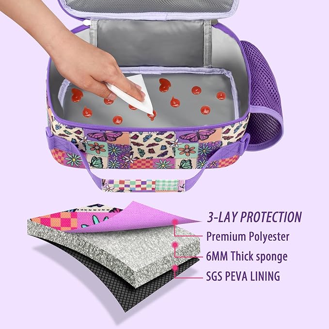 RLGPBON Kids Lunch Box for Girls Lunch Bag Insulated Durable Lunch Box Children Lunch Tote Bag for School