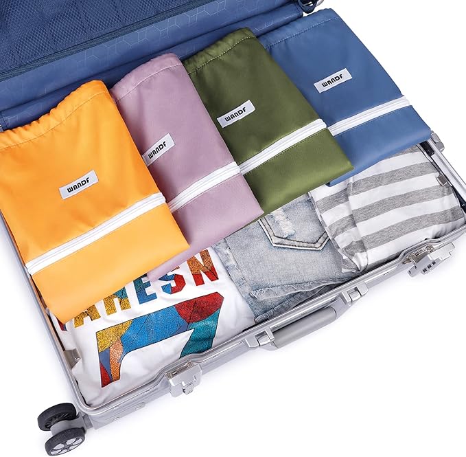 WANDF Drawstring Backpack String Bag Sackpack Cinch Water Resistant Nylon for Sport Yoga Gym Shopping (Pink)