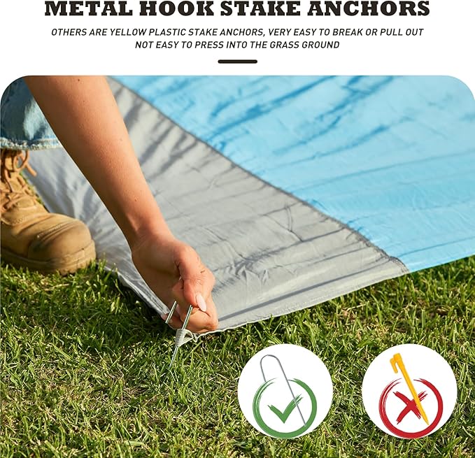AlphaBeing Beach Blanket – Oversized 84"x84" Sandproof, Waterproof, Quick-Dry Mat for 1–7 Adults