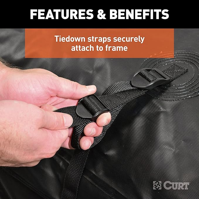 CURT 18221 Extended Roof Rack Cargo Bag Black