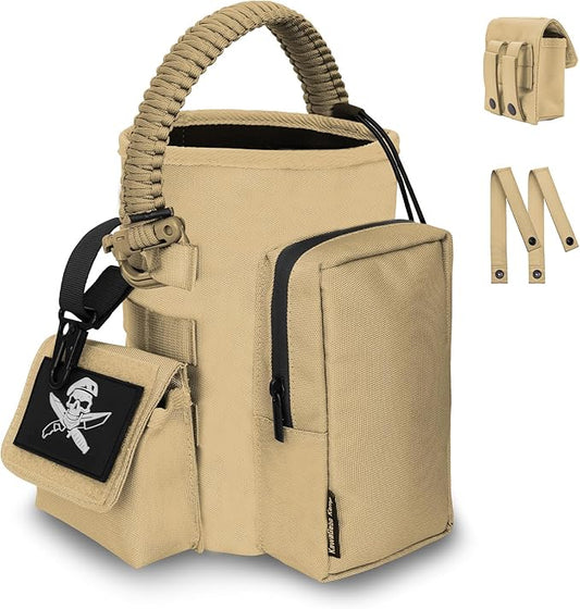 Water Bottle Holder Bag with Molle Strap - Water Bottle Carrier Pouch for Walking, Gym, Camping, Fishing, Hunting 32oz, 64oz, 128oz One Gallon Tactical Carrier Holder
