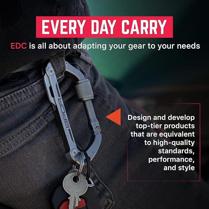 GPCA Carabiner Keychain Clip, Key Organizer, Key Ring, car Key Holder, Multi Tool EDC Gear with Bottle Opener