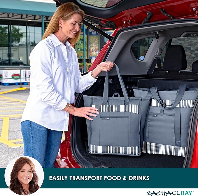 Rachael Ray Chillout Soft Sided Cooler Bag - Insulated, Leak Proof, Portable for Travel