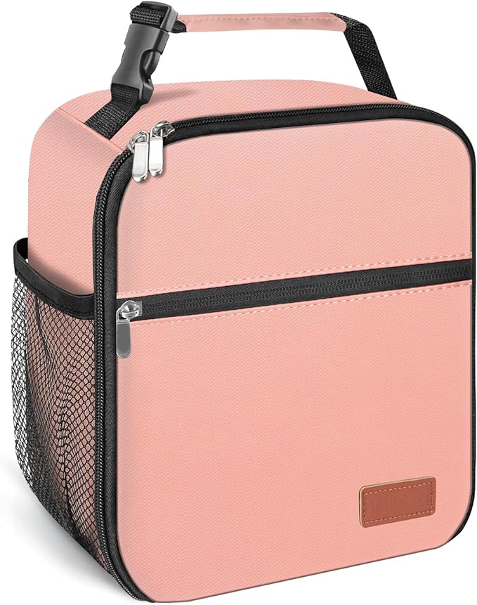 Lunch Box for Men & Women Durable Lunch Bag for Adults Reusable Small Lunchbox Pink