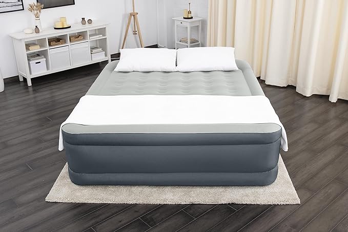 SleepLux Durable Inflatable Air Mattress with Built-in Pump, Pillow and USB Charger