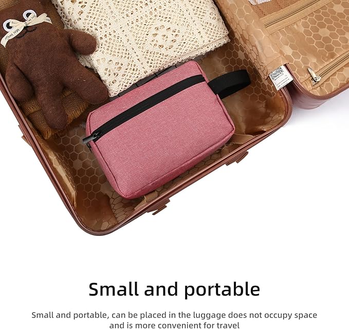 Travel Toiletry bag Toiletry bag for women men Hanging Cosmetic bag Travel accessories Gift for Women Men (Dusky pink)