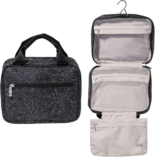 Baggallini Unisex's Hanging Travel Toiletry Kit-Lightweight 6x10 Inch Makeup Bag Toiltery