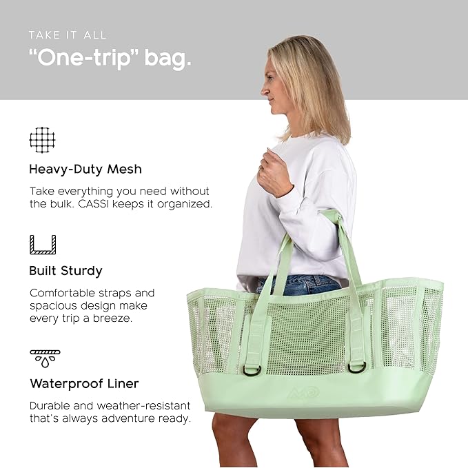 MISSION Boat Gear CASSI Heavy-Duty Outdoor Tote and Waterproof Marine-Grade Mesh Boat Bags