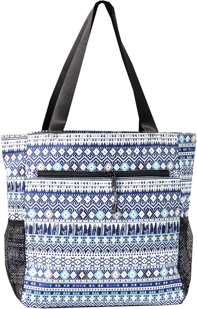 ESVAN Original Floral Water Resistant Large Tote Bag Shoulder Bag for Gym Beach Travel Daily Bags Upgraded