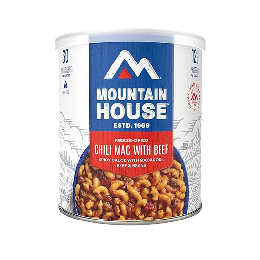 Mountain House Chili Mac with Beef #10 Can | Freeze Dried Survival & Emergency Food | 10 Servings