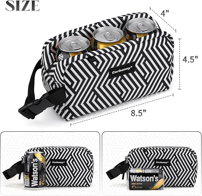 Freezable Lunch Bag,Freezable Snack Bag,Mini Cooler Bag for Travel/Work/School,Small Insulated Bag,Small Cooler Lunch Box with Ice Packs,Insulated Snack Bag,Freezable Snack Box with Handle Buckle
