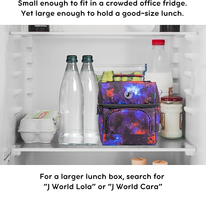 J World Corey Kids Lunch Bag. Insulated Lunch-Box for Boys Girls, Galaxy