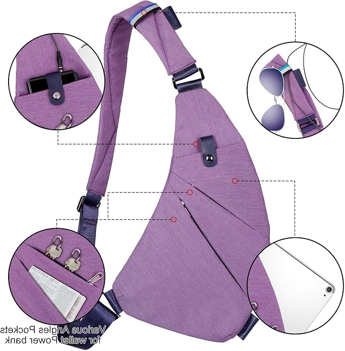 Sling Crossbody Bags Trendy Travel Anti Theft Safe Purse Bags for Women Men Waterproof