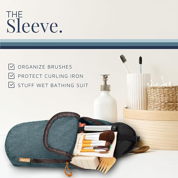 Toiletry Bag Kit Set: Hanging Travel Toiletry Bag + 311 TSA Cosmetic Liquid Bag + Ultralight Accessory Organizer Pouch