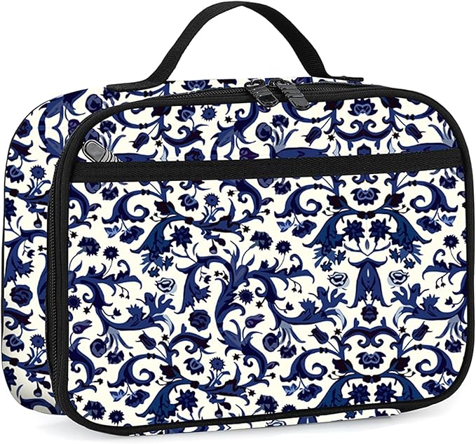 rickyh style Lunch Box with Padded Liner, Spacious Insulated Lunch Bag Durable Thermal Lunch Cooler Pack with Strap for Men Women Boys Girls Adults School Sports Beach Picnic Work Camp,2 Pocket