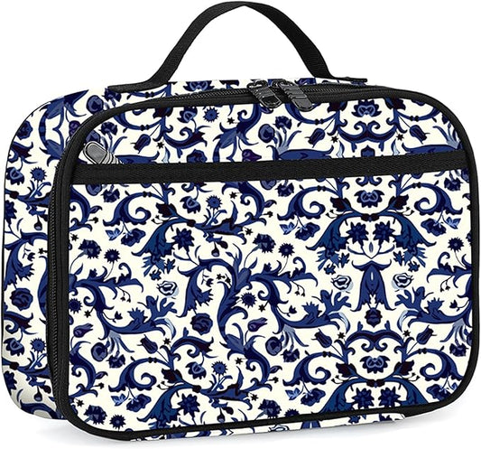 rickyh style Lunch Box with Padded Liner, Spacious Insulated Lunch Bag Durable Thermal Lunch Cooler Pack with Strap for Men Women Boys Girls Adults School Sports Beach Picnic Work Camp,2 Pocket