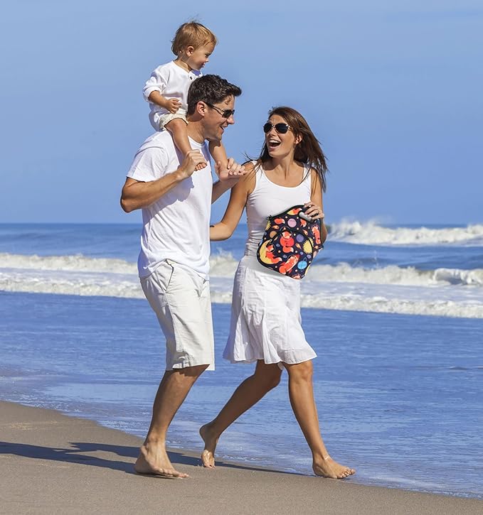 Violet Mist Neoprene Lunch Bag Reusable Insulated Box with Adjustable Shoulder Strap for Men and Women