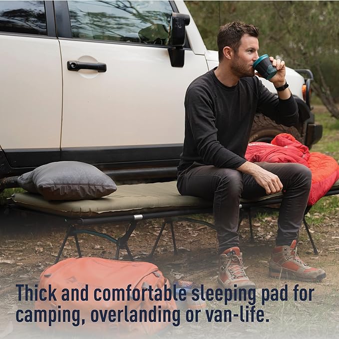 Sea to Summit Camp Plus Self-Inflating Foam Sleeping Mat for Camping, Rectangular - Regular (72 x 25 x 3 inches)