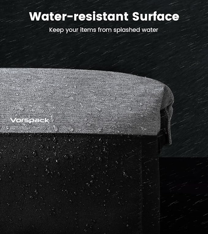 Vorspack Travel Toiletry Bag for Men - Large Mens Toiletry Travel Bag Water Resistant Dopp Kit Shaving Bag for Skincare Toiletries Bathroom Gifts - Black