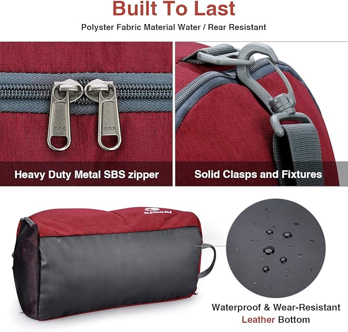 Canway Sports Gym Bag, Travel Duffel bag with Wet Pocket & Shoes Compartment for men women, 45L/40L, Lightweight