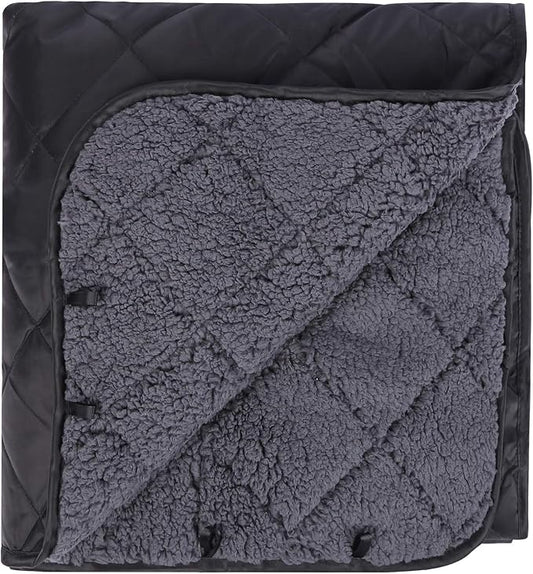 REDCAMP Large Camping Blanket with Sherpa Lining, Cold Weather Warm Outdoor Blanket Windproof for Camping Stadium, Machine Washable 59"x 79"