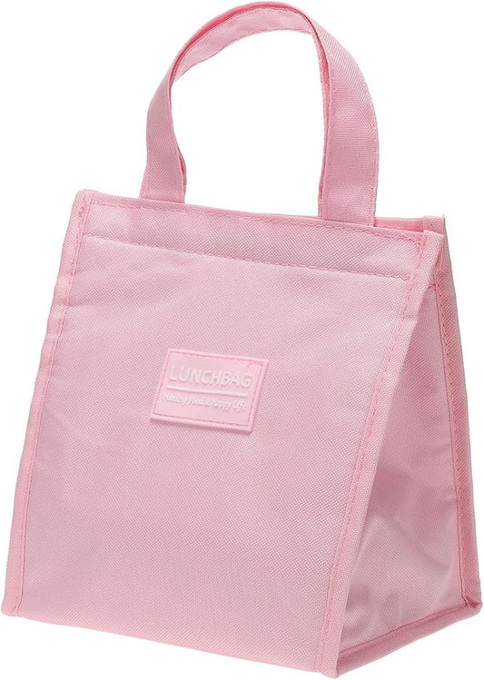 PATIKIL Insulated Lunch Bags, 8"x5"x9" Reusable Bento Bags Thermal Lunch Tote Portable Food Containers Bag for Men and Women, Pink