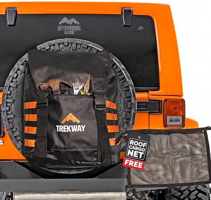 Offroading Gear Waterproof Spare Tire Trash Bag w/FREE Roof Cargo Bag | Large-Capacity | - SUV| RV| 4x4 | Overland | Off-road Accessory