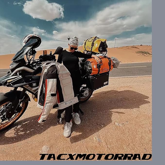 Waterproof Duffel Bag for Men/Women, Roll-top Dry Backpack Duffel Bag with Quick-fixed Straps, Motorcycle Tail Saddle Bag for Motorcycling, Rafting, Boating, Kayaking, Travel, 48L-Orange