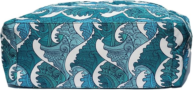 ESVAN Large Foldable Beach Bag for for Women with Dry Wet Compartment Waterproof Sandproof Travel Gym Picnic Handbag