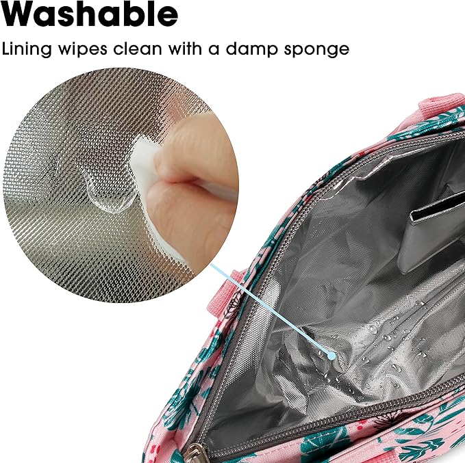 J World New York Lola Tote Bag Insulated Lunch-Box for Women, Palm Leaves, One Size