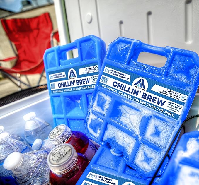 Arctic Ice Chillin' Brew Series Long Lasting Reusable Ice Pack - Freezes at 28° Fahrenheit - Designed to Keep Beverages Colder Than Ice